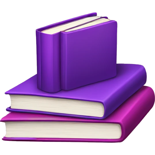 Books pink and purple emoji