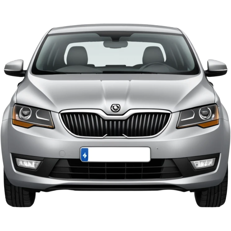 Stříbrné Auto škoda octavia emoji