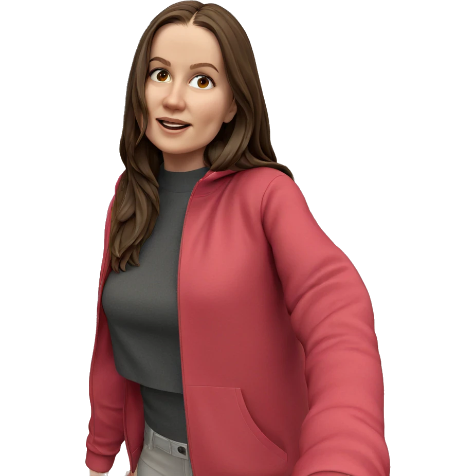 girl with brown hair outdoors emoji