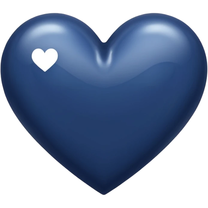 Navy heart shape emoji