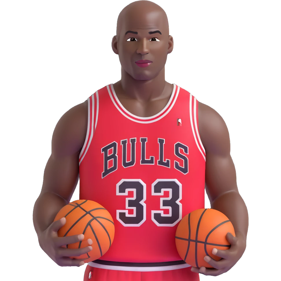 Michael Jordan Chicago Bulls basketball player upper body emoji