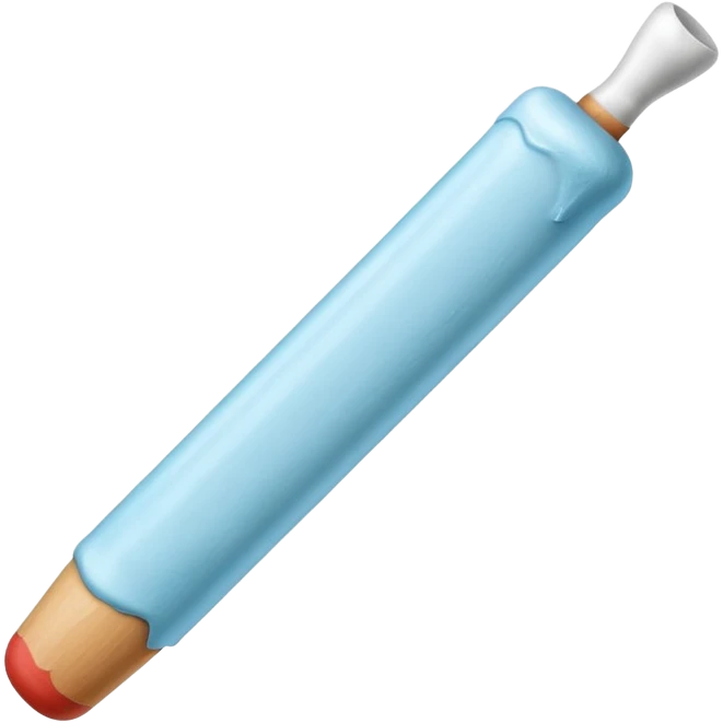 a stick of chalk, glossy and rounded, Apple emoji style, on a white background emoji
