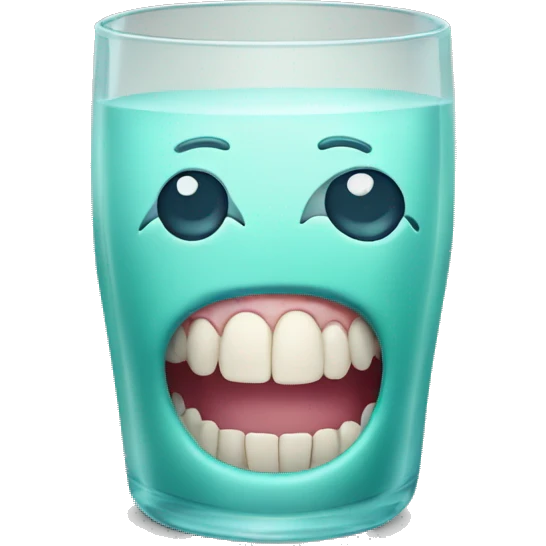 dentures in glass emoji