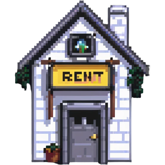 house with a 'for rent' sign emoji