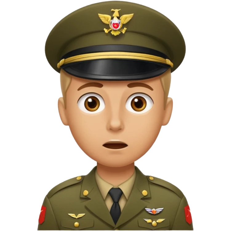 Şaşkın asker emoji