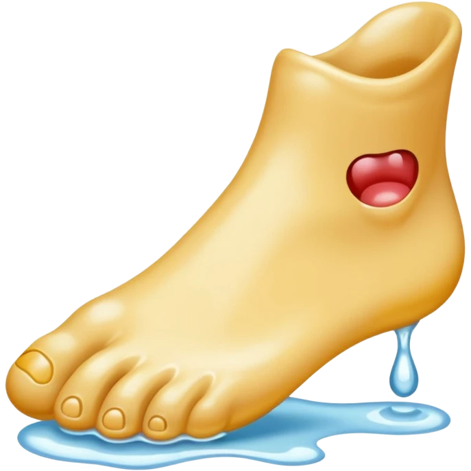 Foot with drool emoji