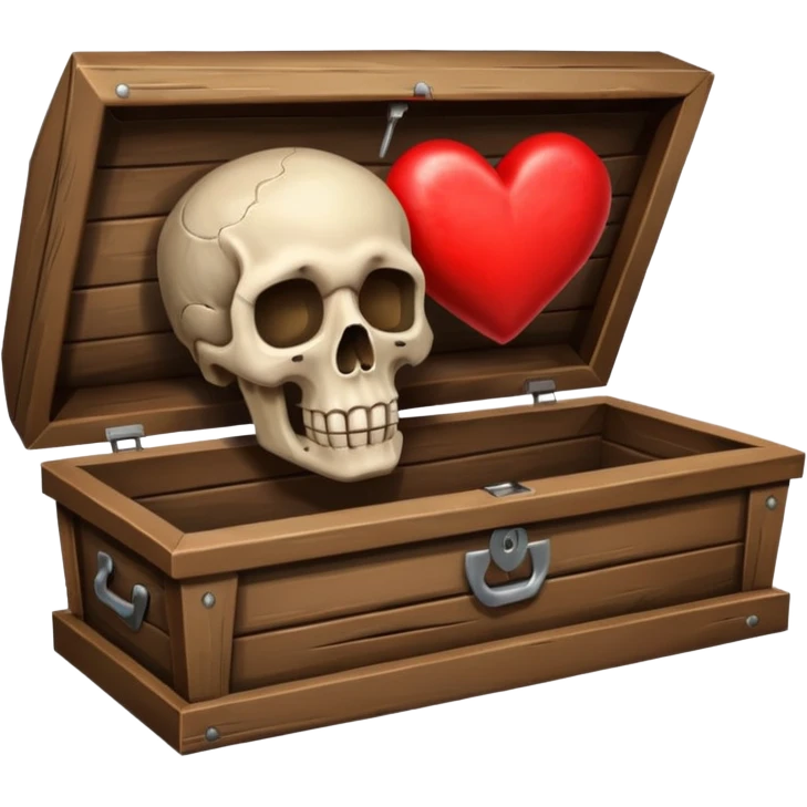 skull coffin heart emoji