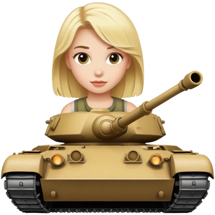a blond girl on the tank  emoji