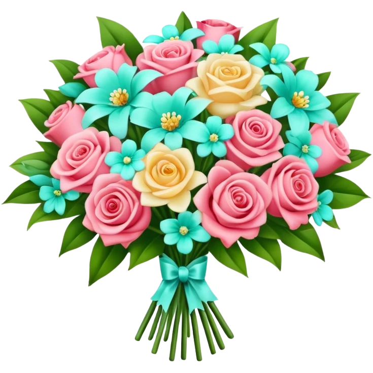 Bouquet Tiffany color  emoji