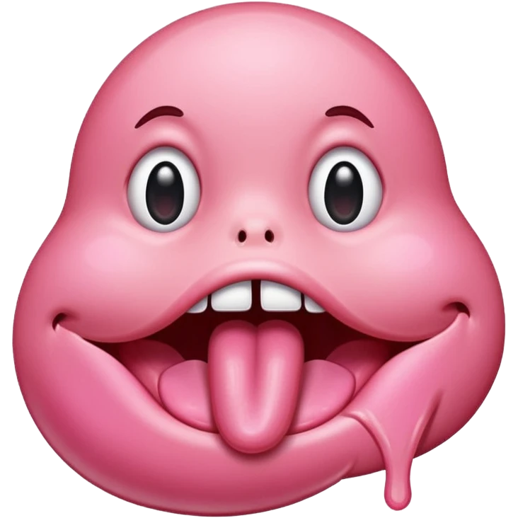 freaky drooling toungue out emoji