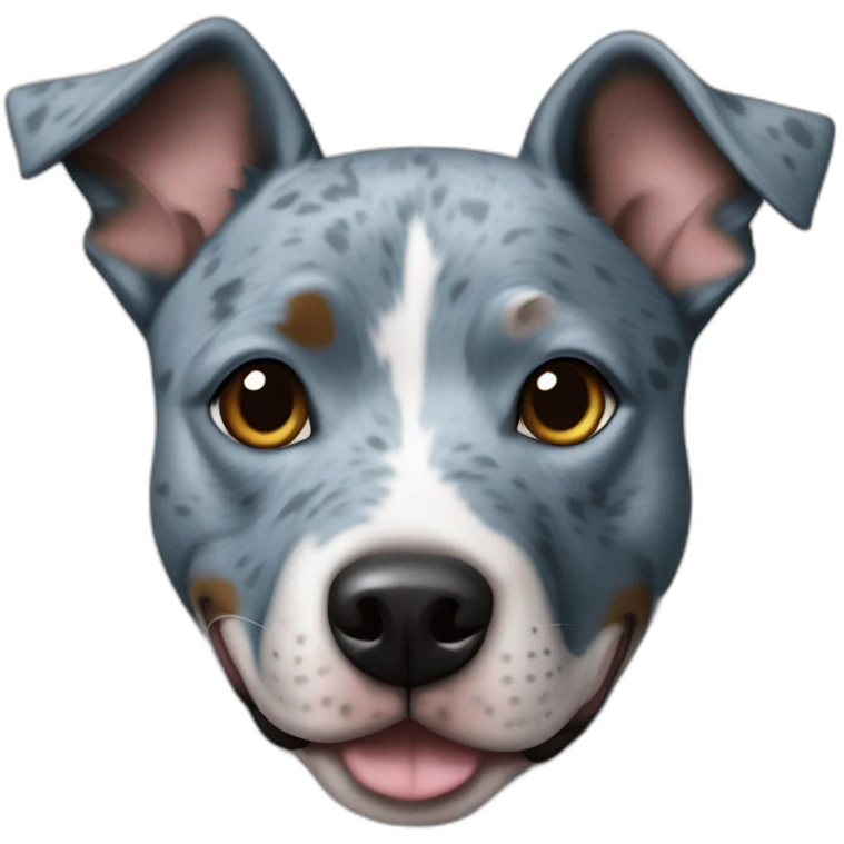 blue heeler pit bull mix  emoji
