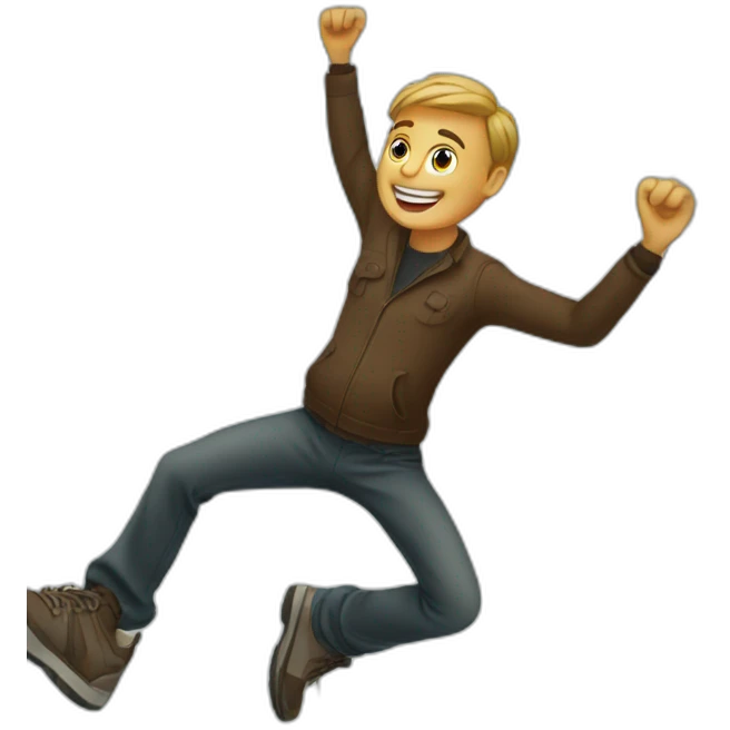 Man jump the Eiffel tower emoji