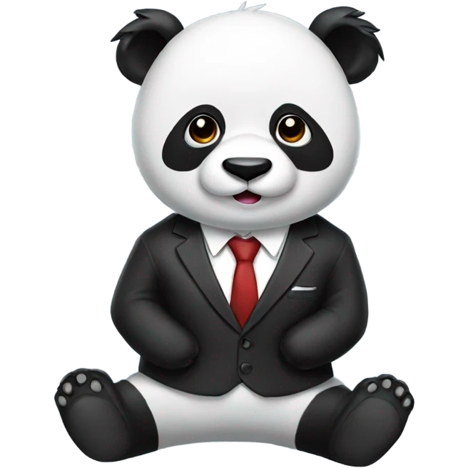 Panda in a suit emoji