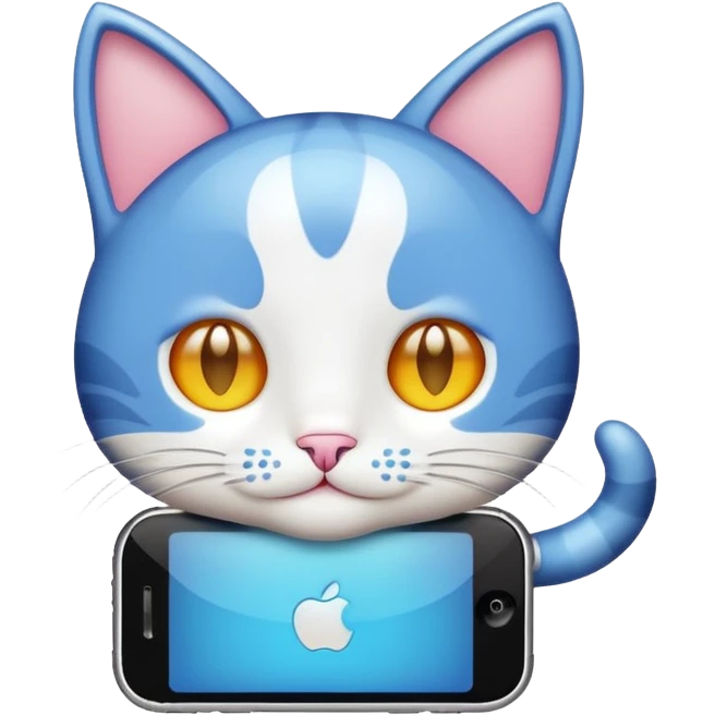Cartoon cute iphone Cat emoji  emoji
