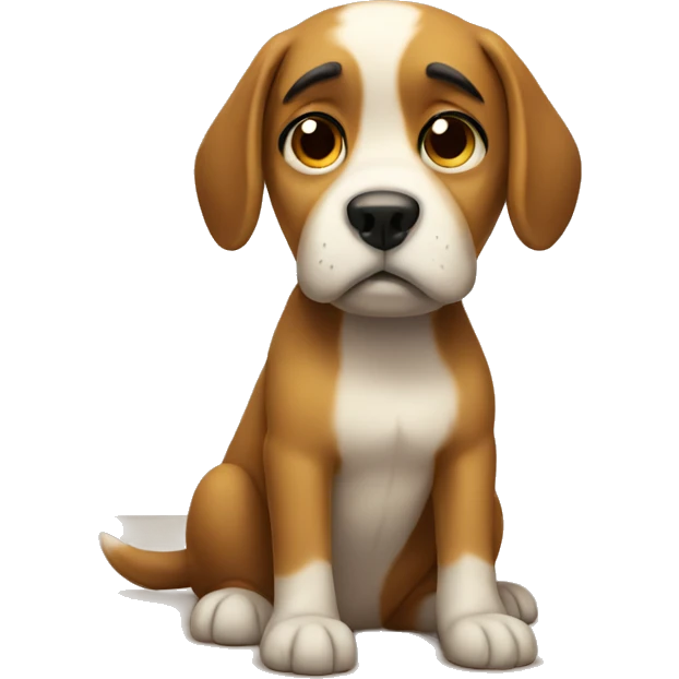sad dog emoji