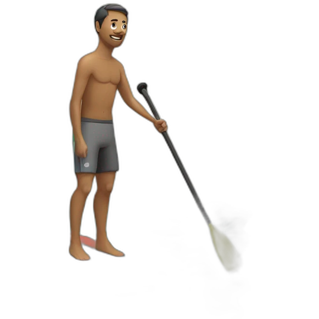 MAN on standup paddle emoji