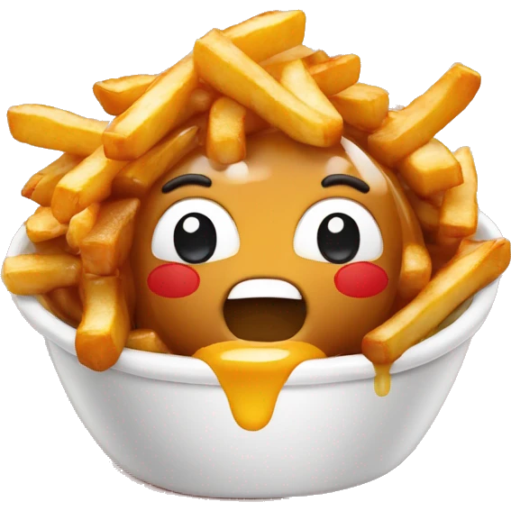 Poutine qui mange de la poutine  emoji