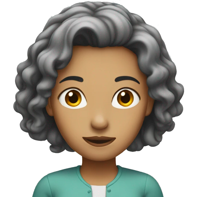 woman with hair standing on end emoji