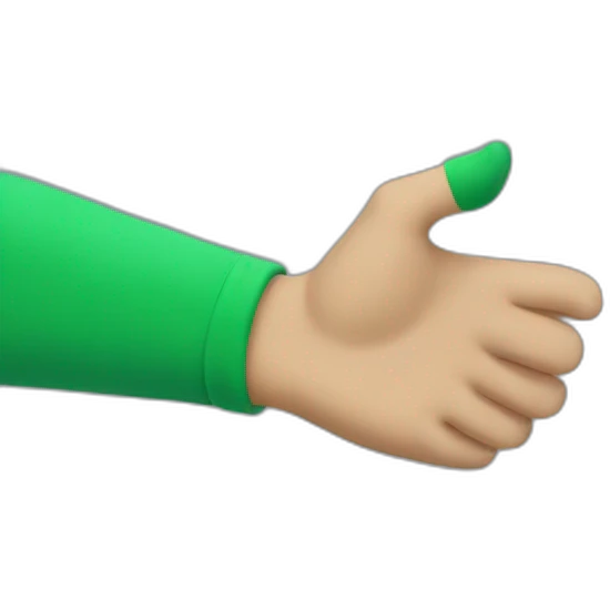 Arm with a green sleeve emoji