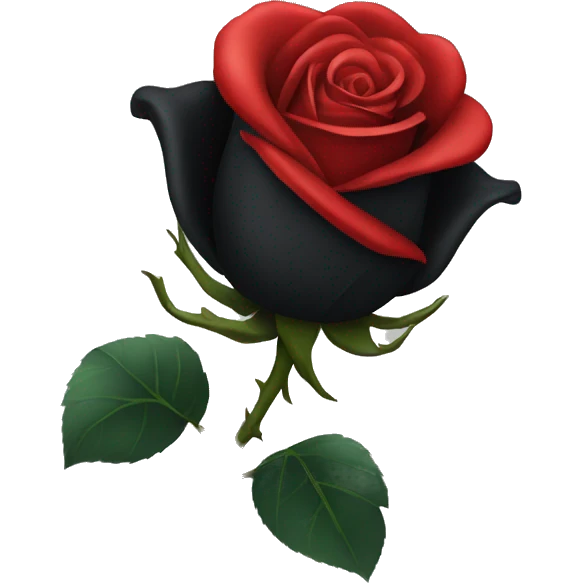 black rose  with red heart  emoji