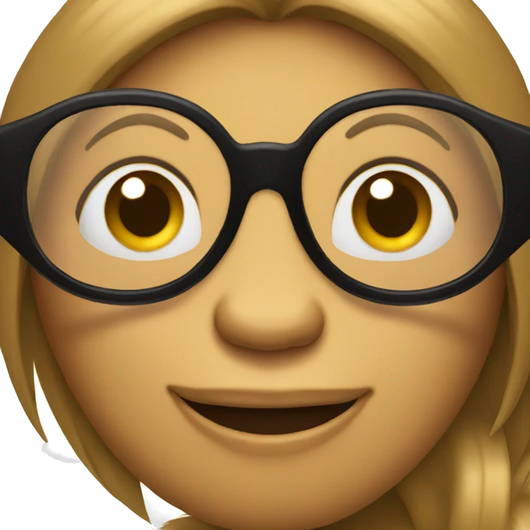 Monkey actress wearing glasses emoji