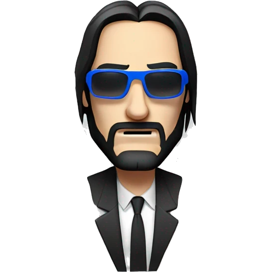 John Wick wearing 3D glasses emoji