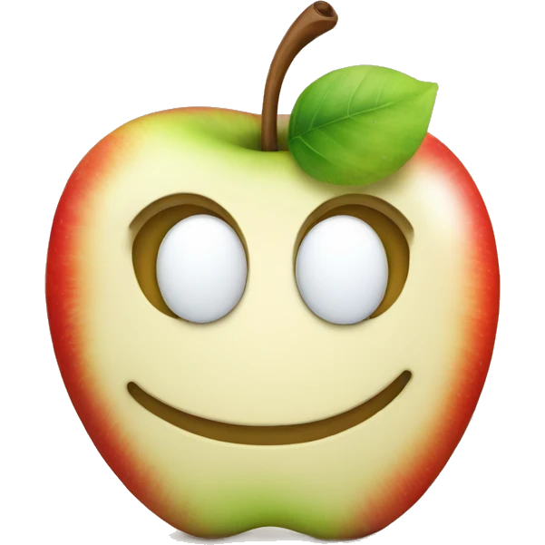 Happy Apple smiley face   emoji