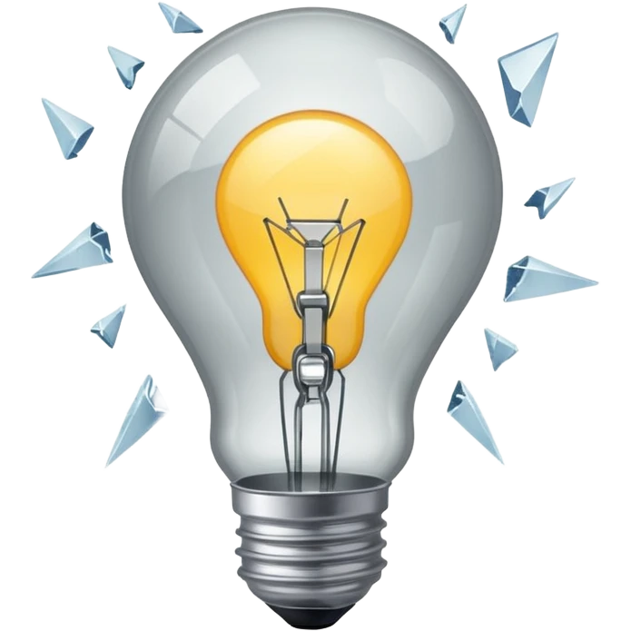 broken light bulb emoji