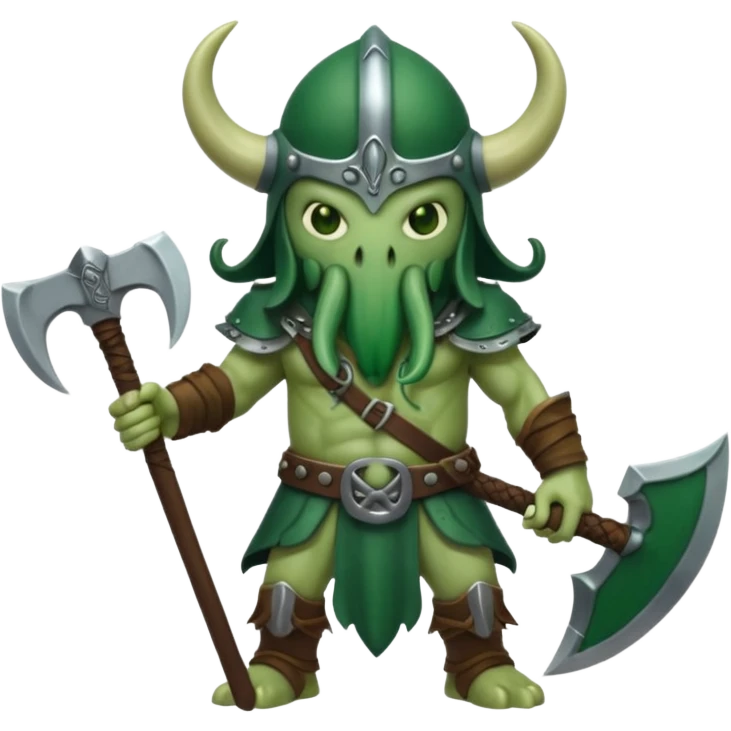 cthulhu as a viking emoji