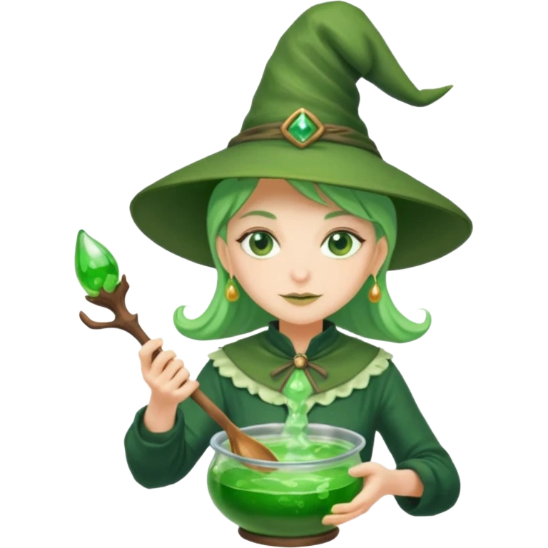 green witch cooking potion emoji