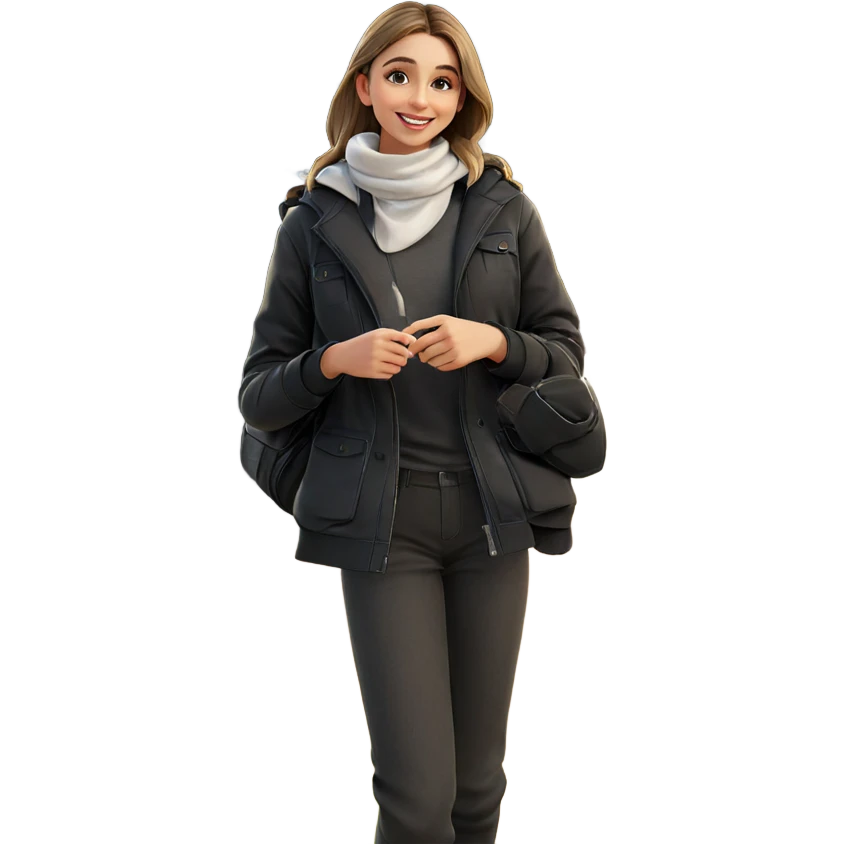 smiling girl in outdoor setting emoji