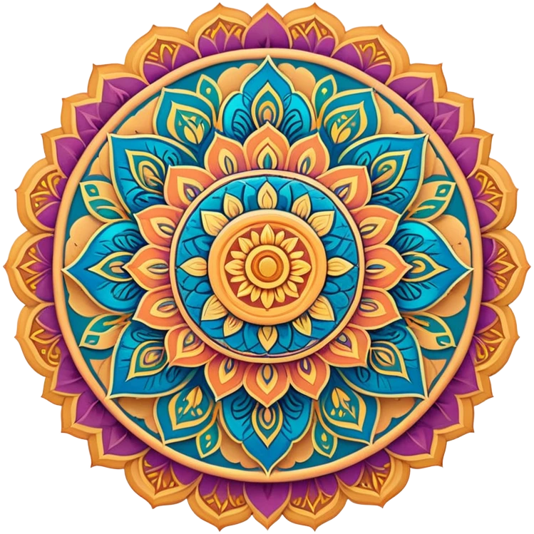 Intricate Indian mandala pattern emoji