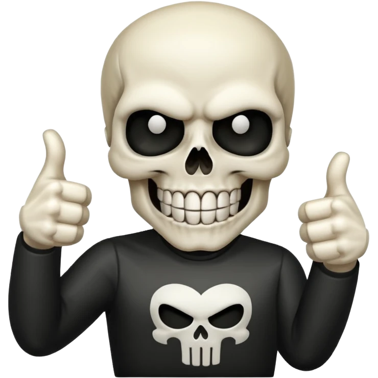 Skull punisher giving thumbs up emoji