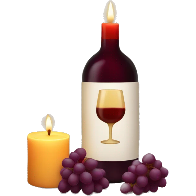 Wine with candle   emoji