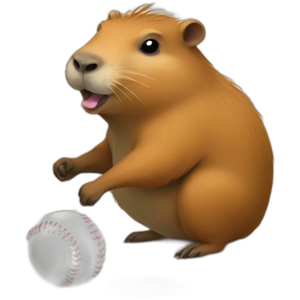 capybara playing baseball emoji