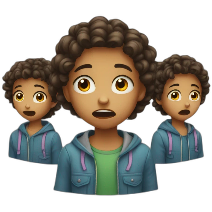 Seven kids crying emoji