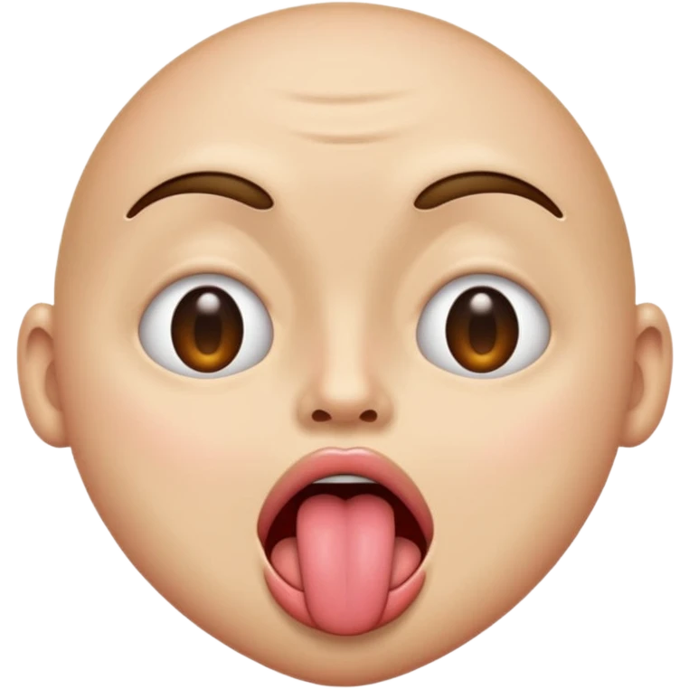 one eye open with tougne out  emoji