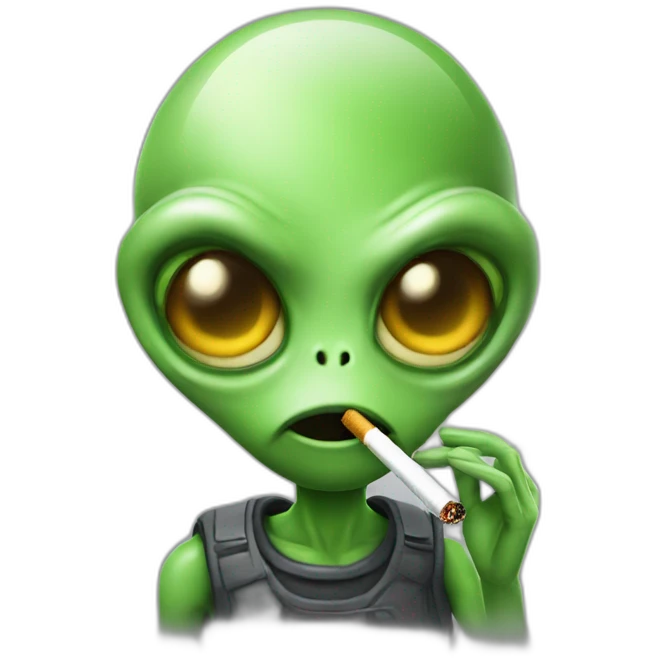 alien avec une cigarette  emoji