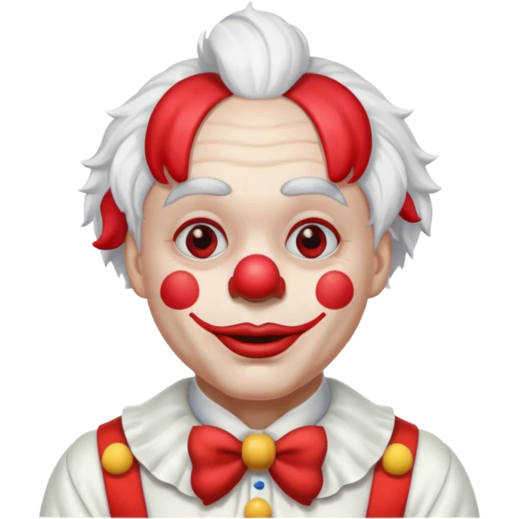 clown with white hair and white clothes emoji