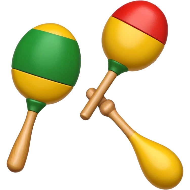 maracas amarillas y verdes emoji