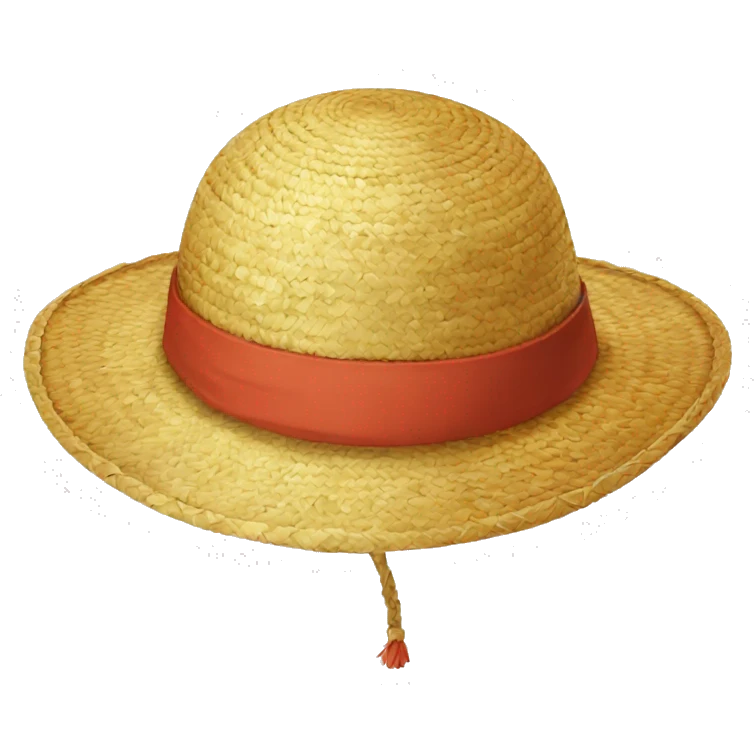 Chapeau de paille de Luffy emoji