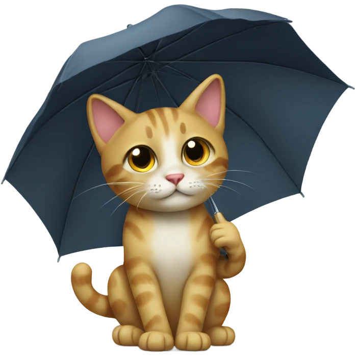  Cat with umbrella emoji