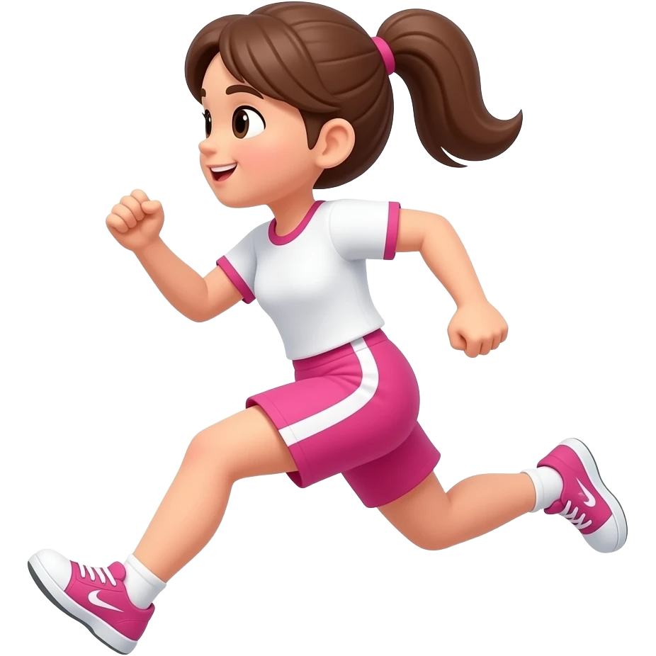 niña corriendo muy rapido  todo el cuerpo emoji