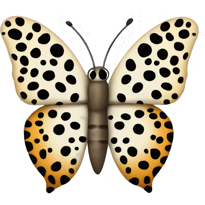 Butterfly with leopard spots emoji
