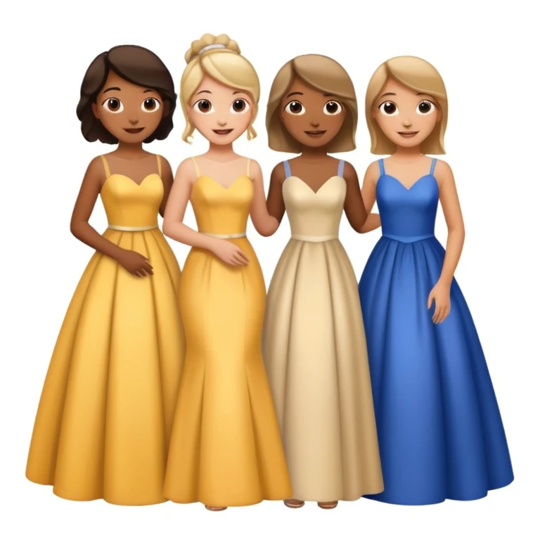 girls in a prom emoji