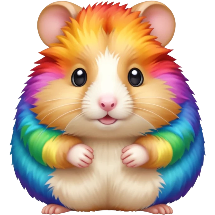 Rainbow hamster emoji