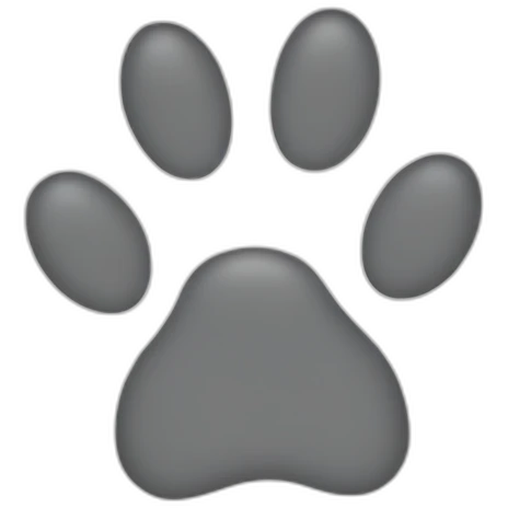 dog paw grey emoji