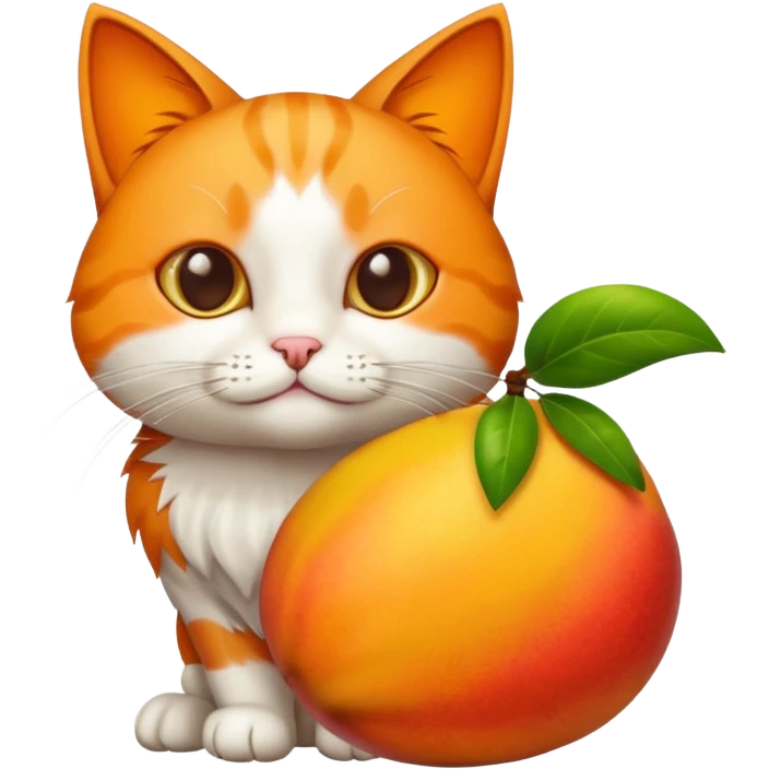 cat built in a mango emoji