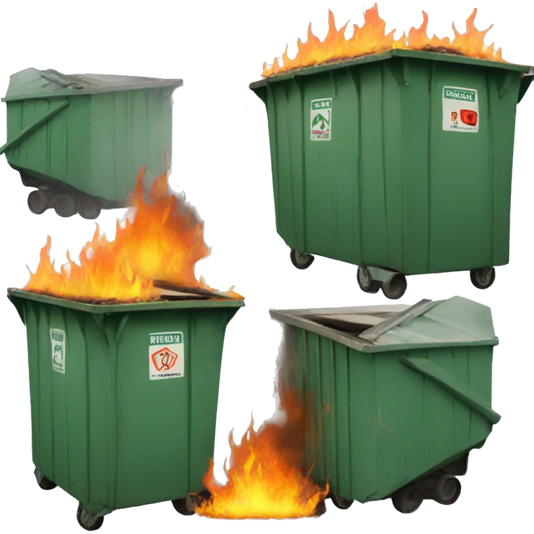 Dumpster fire emoji