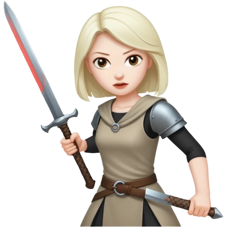 a woman with blade emoji